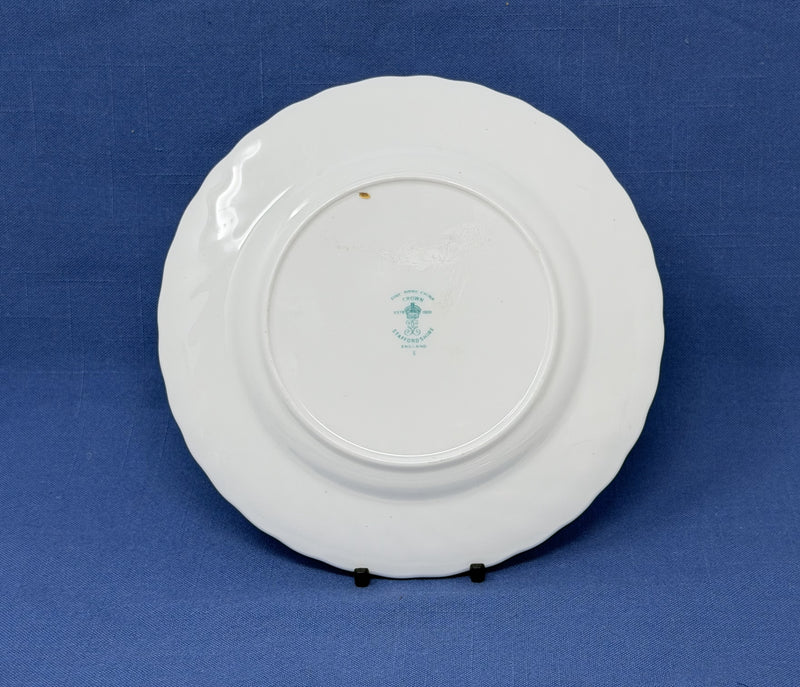 QUEEN MARY: 1936 - Souvenir fine bone china portrait plate w/ swirling pattern