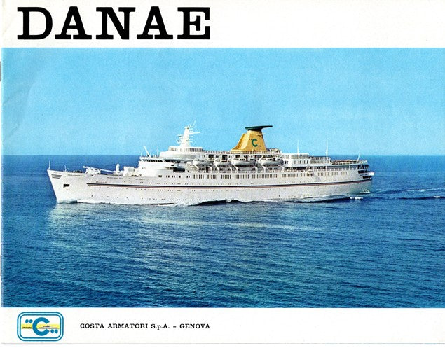 DANAE: 1955 - Deluxe Costa deck plan/interiors brochure