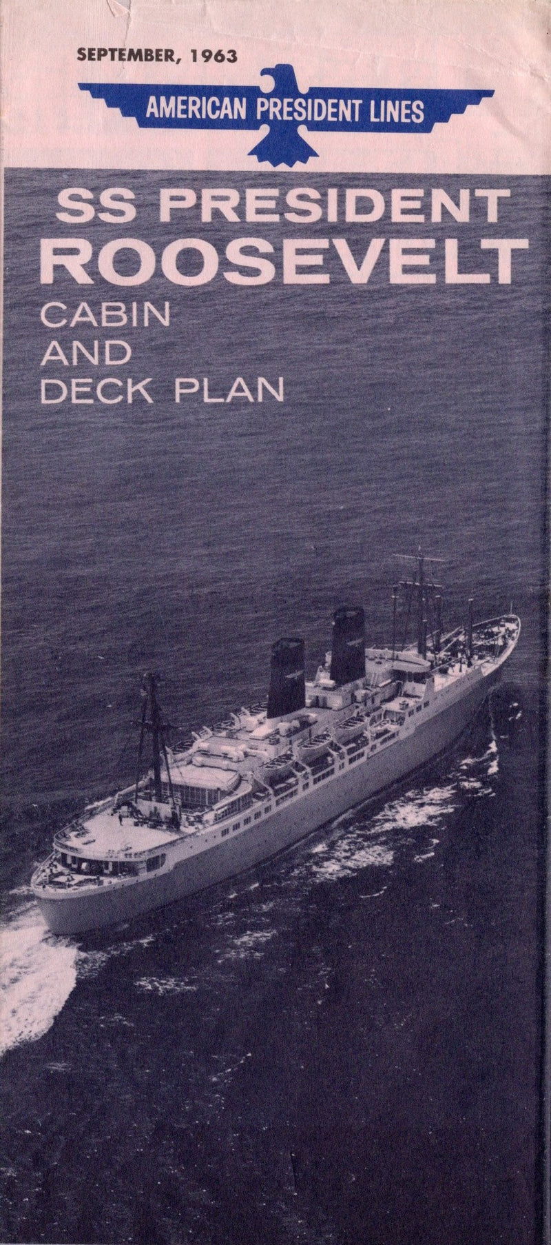 PRESIDENT ROOSEVELT: 1944 - Deck plan w/ photos from 1963