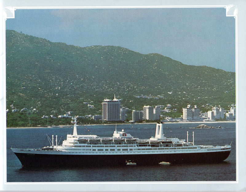 ROTTERDAM: 1959 - Deluxe 1984 World Cruise brochure w/ separate deck plan