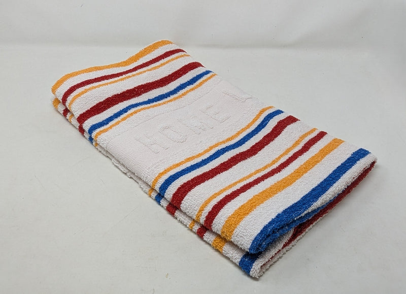 HOMERIC & ATLANTIC - Striped bath towel from the end-of-the-line