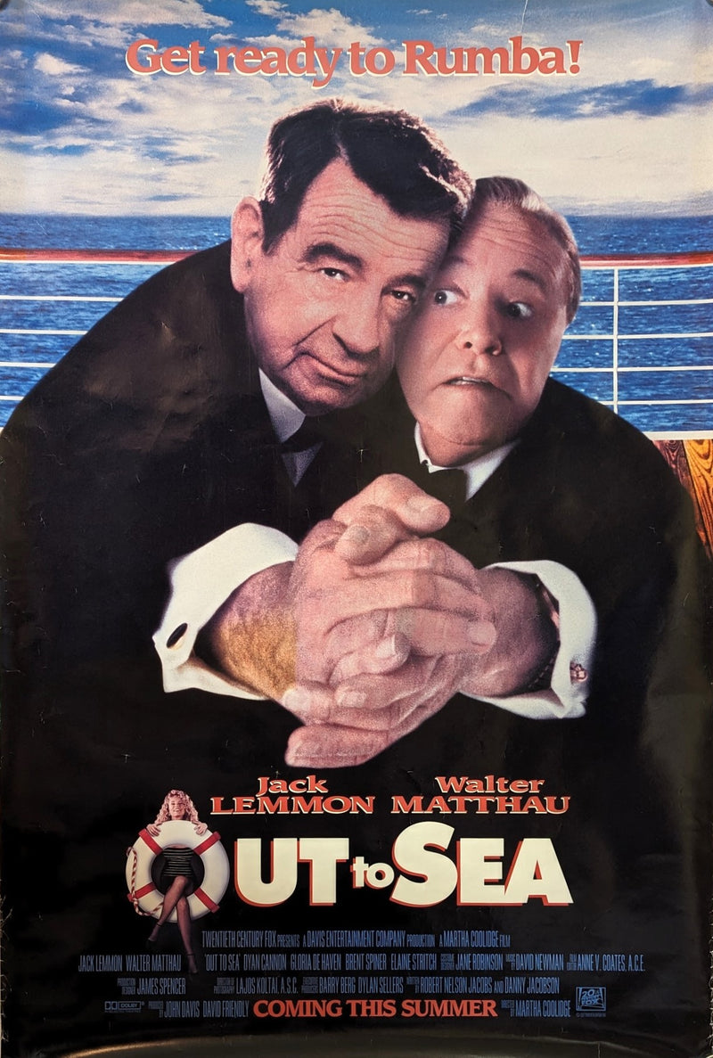 WESTERDAM: 1986 - Movie theater one-sheet for "Out to Sea", filmed onboard