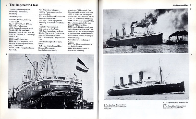 Various Ships - "Great Passenger Ships of the World" by Kludas v. 1-5