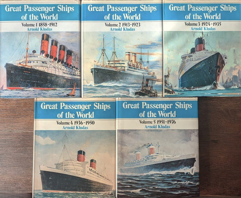 Various Ships - "Great Passenger Ships of the World" by Kludas v. 1-5