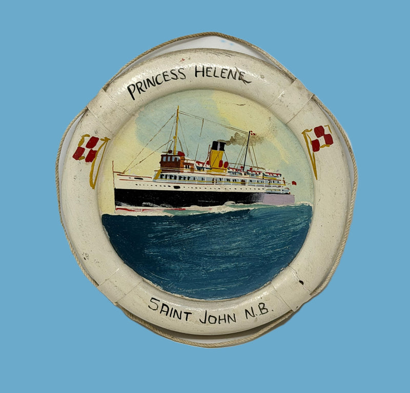 PRINCESS HELENE: 1930 - Hand-painted souvenir life ring