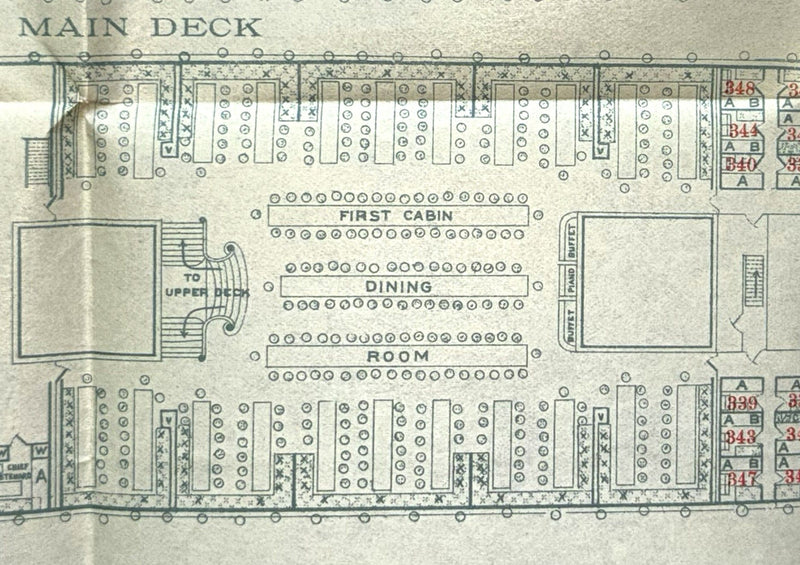 KRONPRINZ WILHELM: 1901 - First & Second class deck plan from 1902