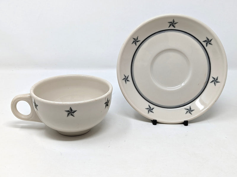 UNITED STATES: 1952 - Grey Star cup & saucer