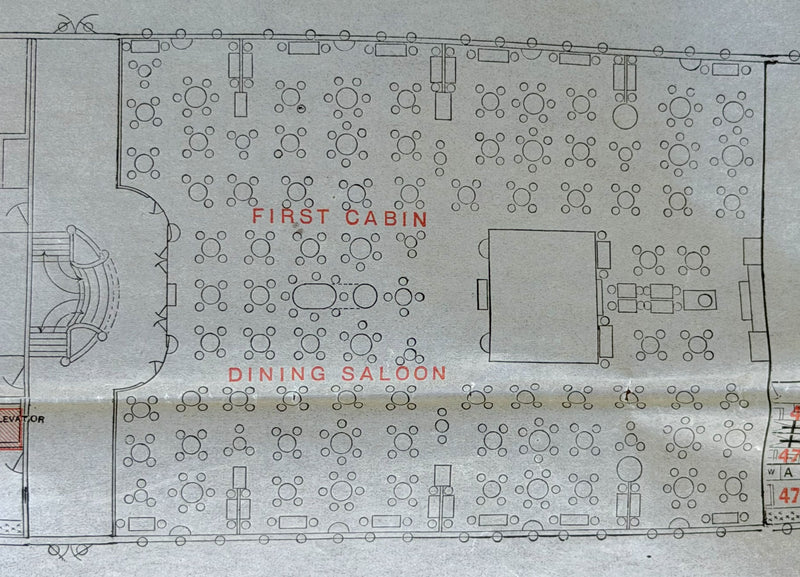 KAISERIN AUGUSTE VICTORIA: 1906 - Large 3 class deck plan from 1909