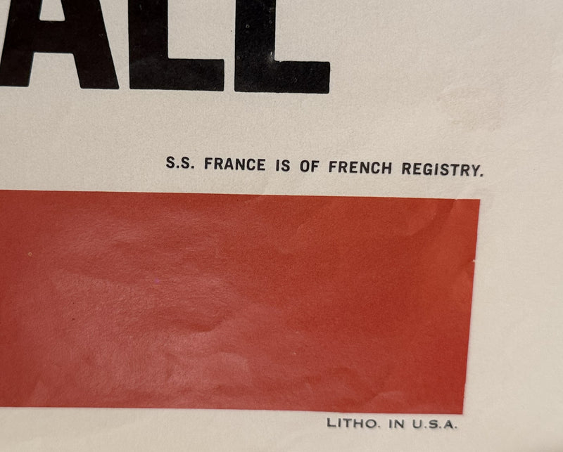 FRANCE: 1962 - Original Bob Peak travel agency poster from early 1960s