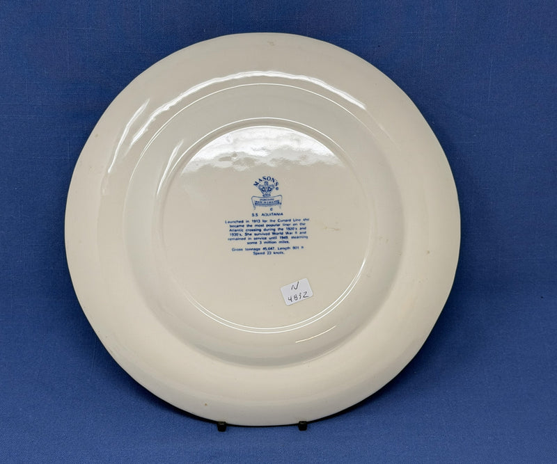 AQUITANIA: 1914 - Mason's Ironstone portrait plate