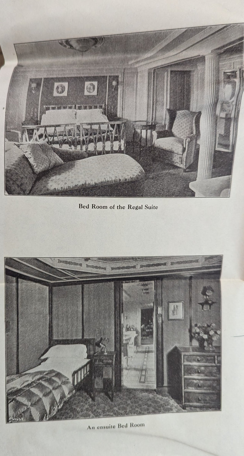 MAJESTIC: 1922 - First Class deck plan w/ interior photos