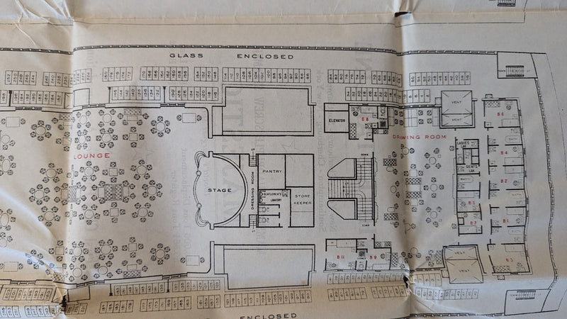 MAJESTIC: 1922 - First Class deck plan w/ interior photos