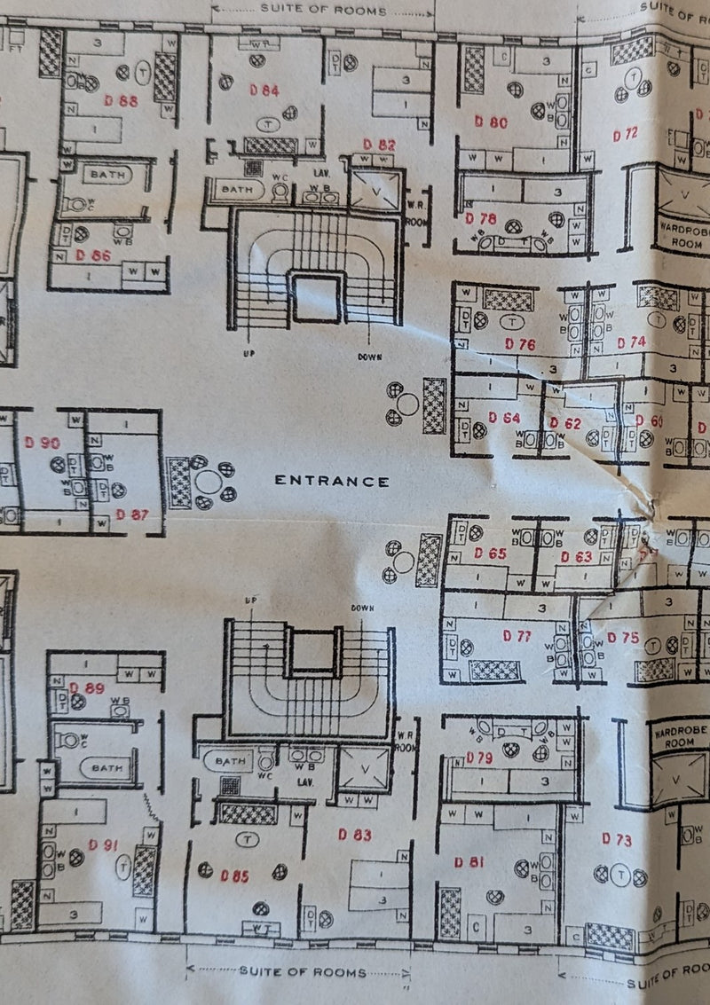 MAJESTIC: 1922 - First Class deck plan w/ interior photos