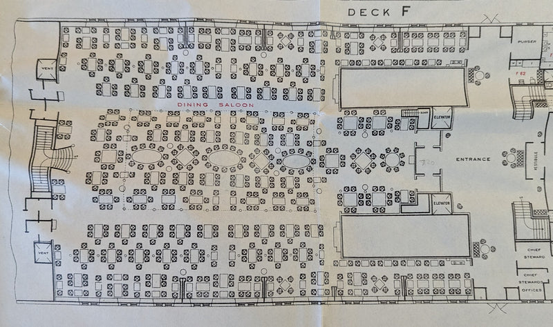 MAJESTIC: 1922 - First Class deck plan w/ interior photos