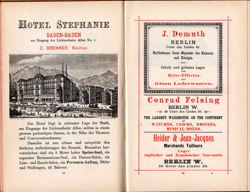 Various: pre-war - Gorgeous & colorful 1890 North German Lloyd souvenir book in excellent condition