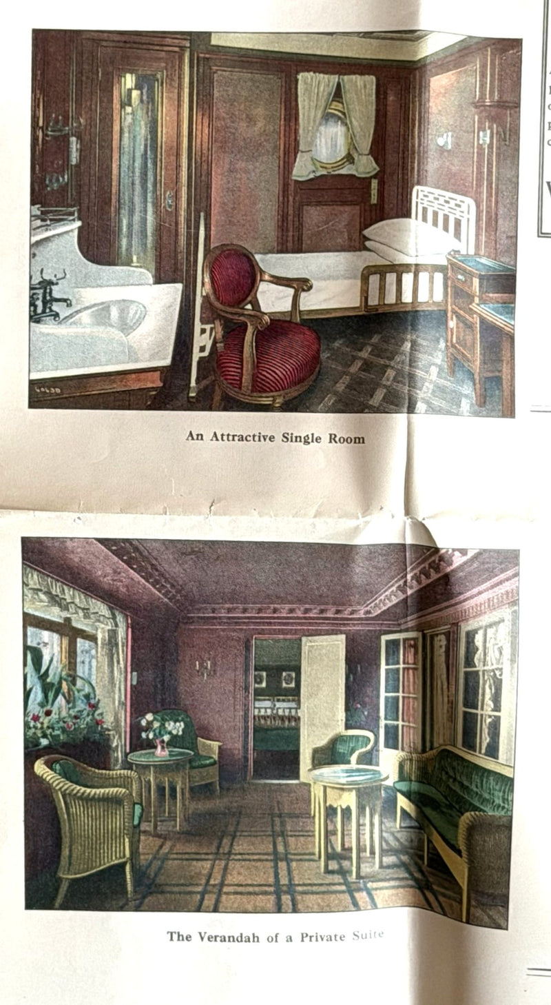 MAJESTIC: 1922 - Grand First Class deck plan from 1924 w/ color interiors