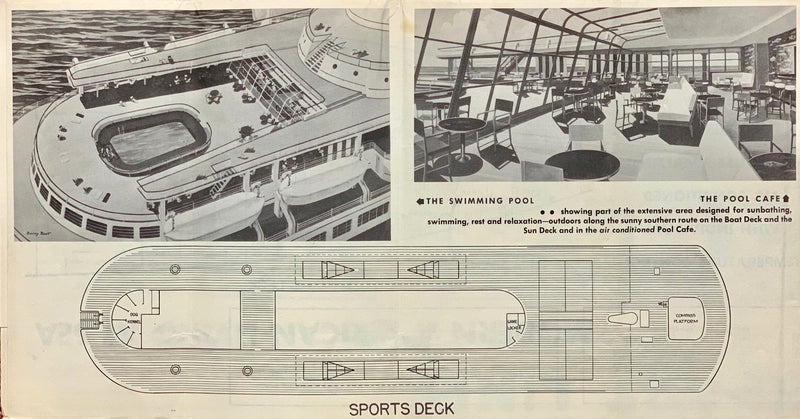 INDEPENDENCE: 1951 - Special maiden voyage cruise brochure & deck plan