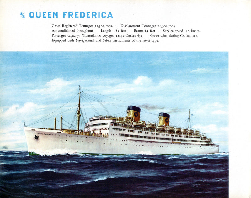 QUEEN FREDERICA: 1927 - Deluxe color interiors from 1961