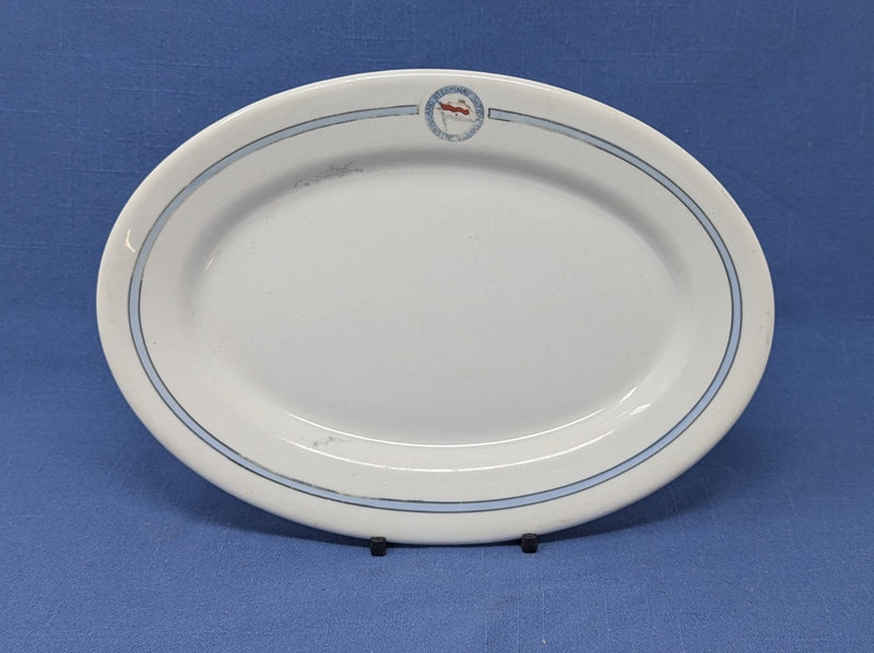 Various: pre-war - Inter-Island Steam Navigation oval platter w/ logo