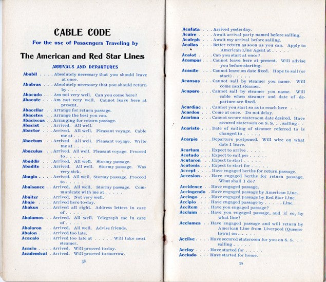 Various: pre-war - 1901 American Line fleet & services guide w/ 60 pages