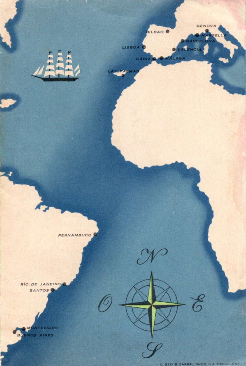 CABO DE HORNOS & CABO DE BUENA ESPERANZA - Circa 1940 interiors brochure