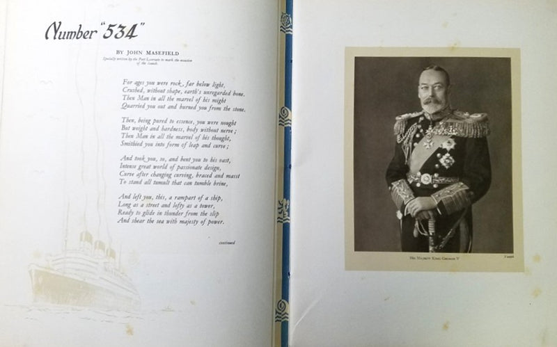 QUEEN MARY: 1936 - Ultra-deluxe launch brochure from Sept. 1935