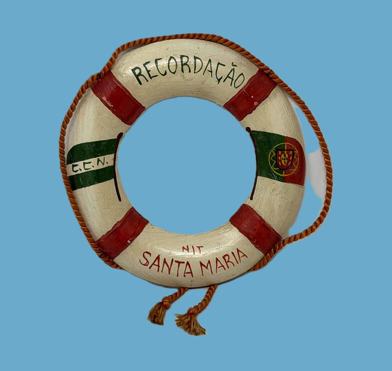 SANTA MARIA: 1953 - Souvenir hand-painted life ring