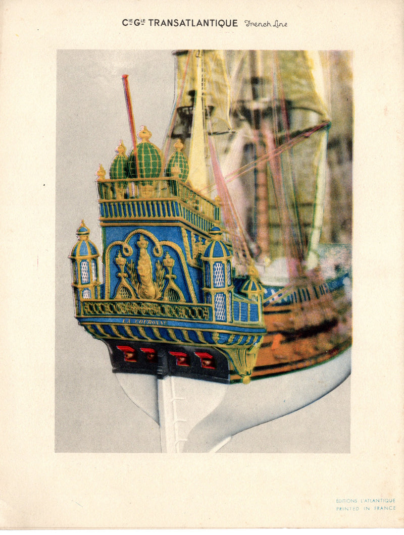 NORMANDIE: 1935 - Tourist Class luncheon menu in excellent condition