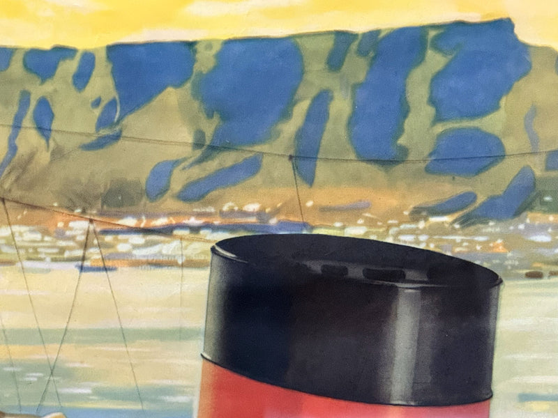 EDINBURGH CASTLE/PRETORIA CASTLE - Original 1950s agency poster by Johnston