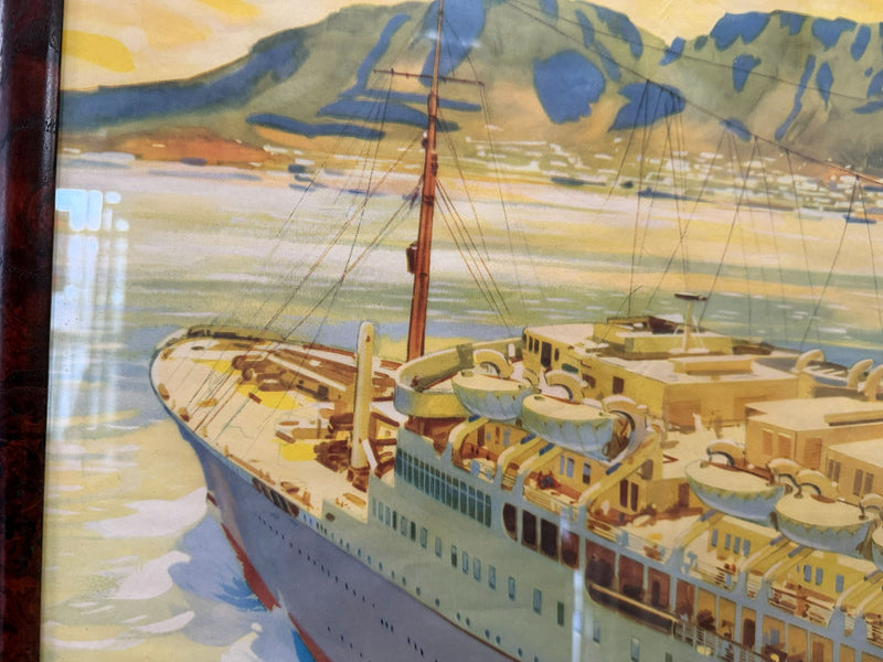 EDINBURGH CASTLE/PRETORIA CASTLE - Original 1950s agency poster by Johnston