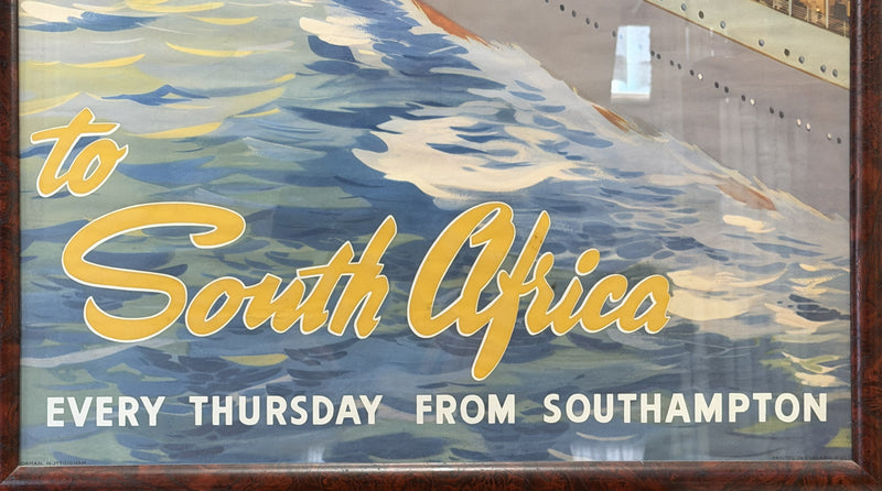 EDINBURGH CASTLE/PRETORIA CASTLE - Original 1950s agency poster by Johnston