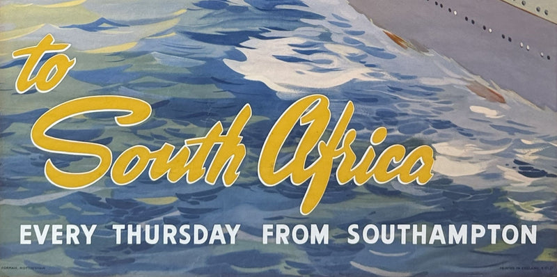 EDINBURGH CASTLE/PRETORIA CASTLE - Original 1950s agency poster by Johnston