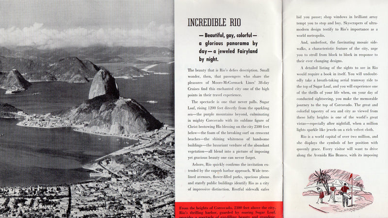 BRAZIL, ARGENTINA & URUGUAY - 1940 brochure w/ interiors & destinations