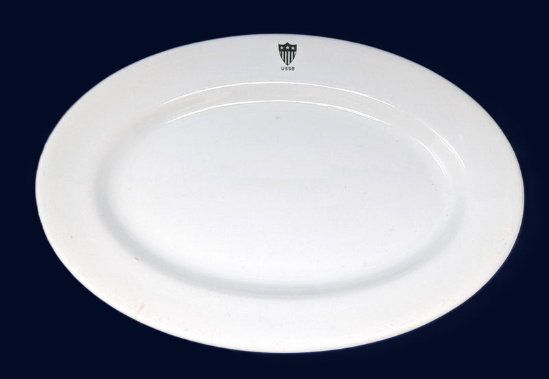 Various: pre-war - Large 1920s 3rd Class china platter w/ U.S.S.B.  shield