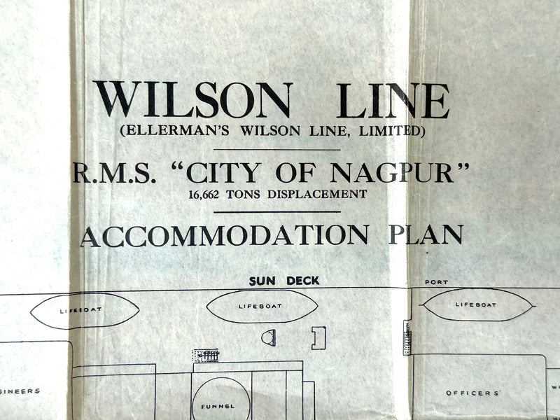 CITY OF NAGPUR: 1922 - Cruise plan from 1938