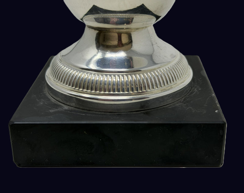 FRANCE: 1962 - Lovely silver trophy on marble base