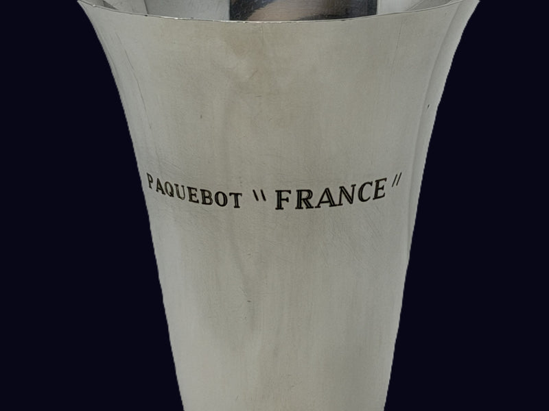 FRANCE: 1962 - Lovely silver trophy on marble base