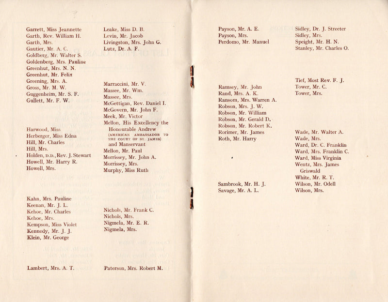 MAJESTIC: 1922 - First Class pax list from July '32