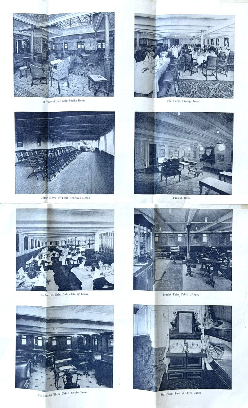 ADRIATIC: 1907 - Big 1930 cruise brochure w/ deck plans & interior photos