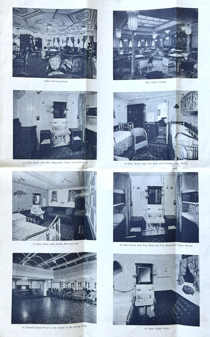 ADRIATIC: 1907 - Big 1930 cruise brochure w/ deck plans & interior photos