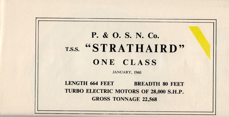 STRATHAIRD: 1932 - Large full ship plan w/ interior photos