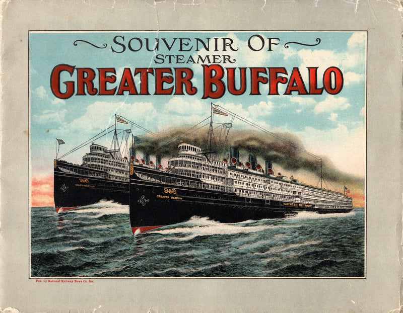 GREATER BUFFALO: 1925 - Deluxe souvenir album w/ large photos of Great Lakes steamer