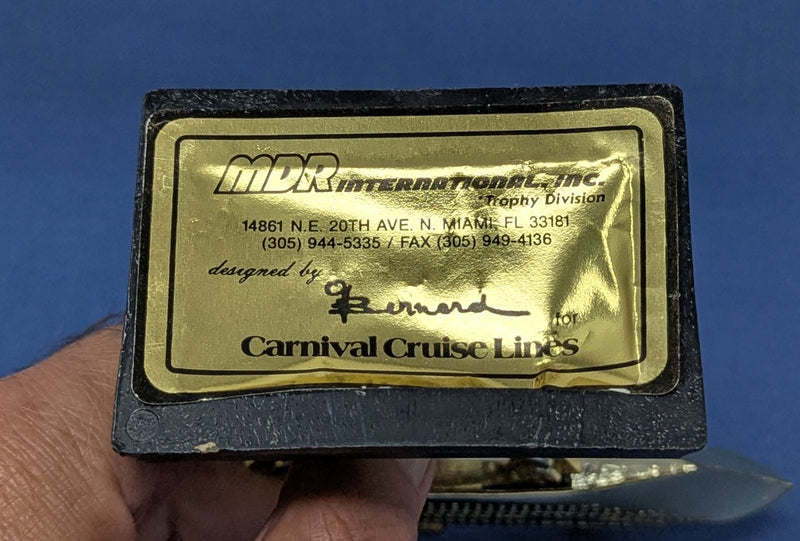 ECSTASY: 1991 - Sparkly gold inaugural season trophy