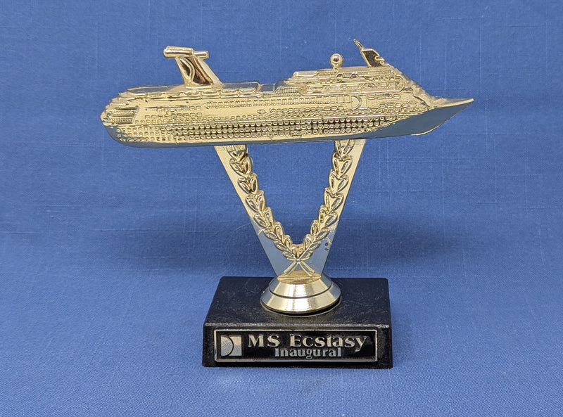 ECSTASY: 1991 - Sparkly gold inaugural season trophy