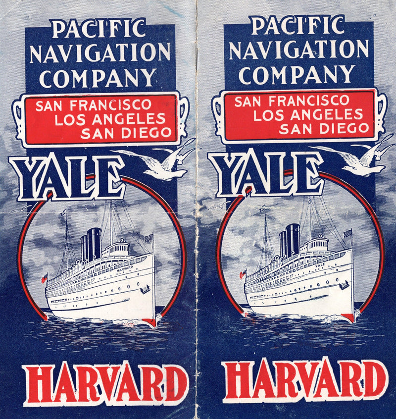 HARVARD & YALE: 1907 - 1913 Pacific Coast brochure w/ plans & pics of speedy twins