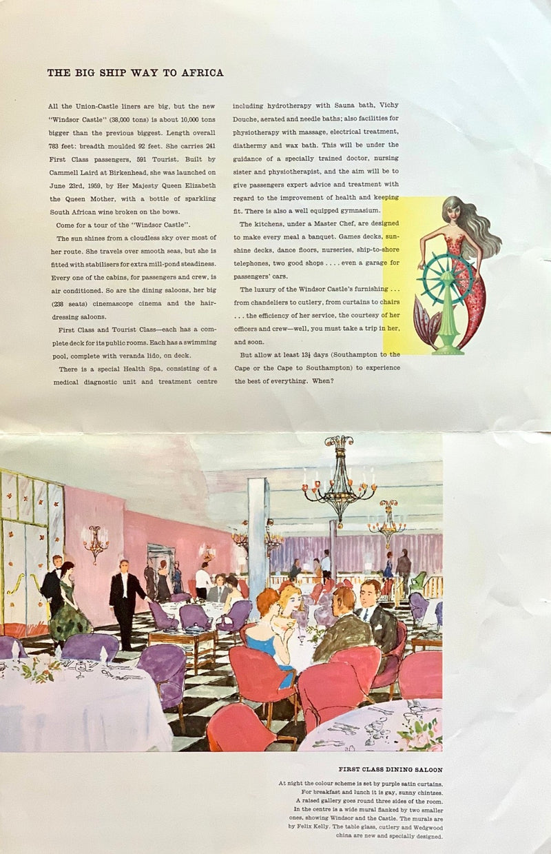 TRANSVAAL CASTLE: 1962 - Pre-maiden intro brochure