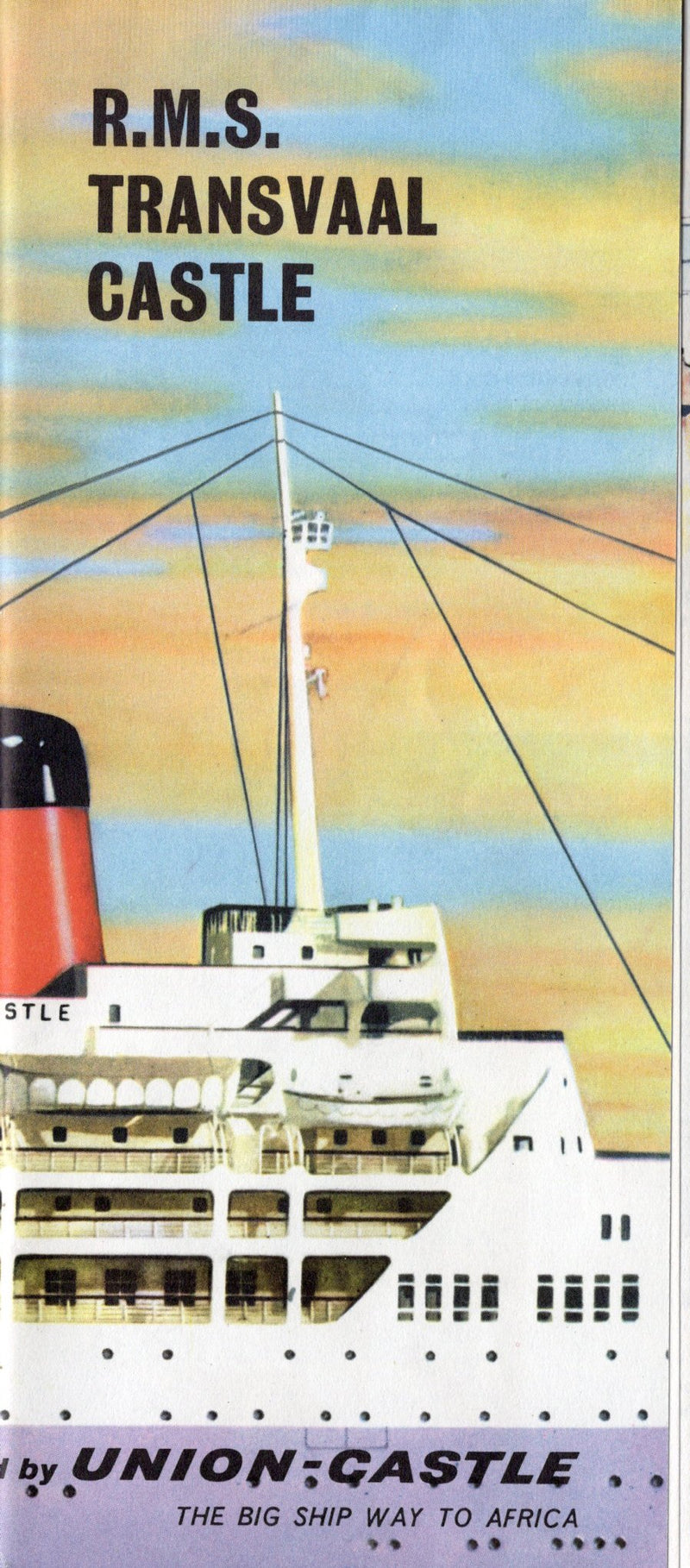 TRANSVAAL CASTLE: 1962 - Pre-maiden intro brochure