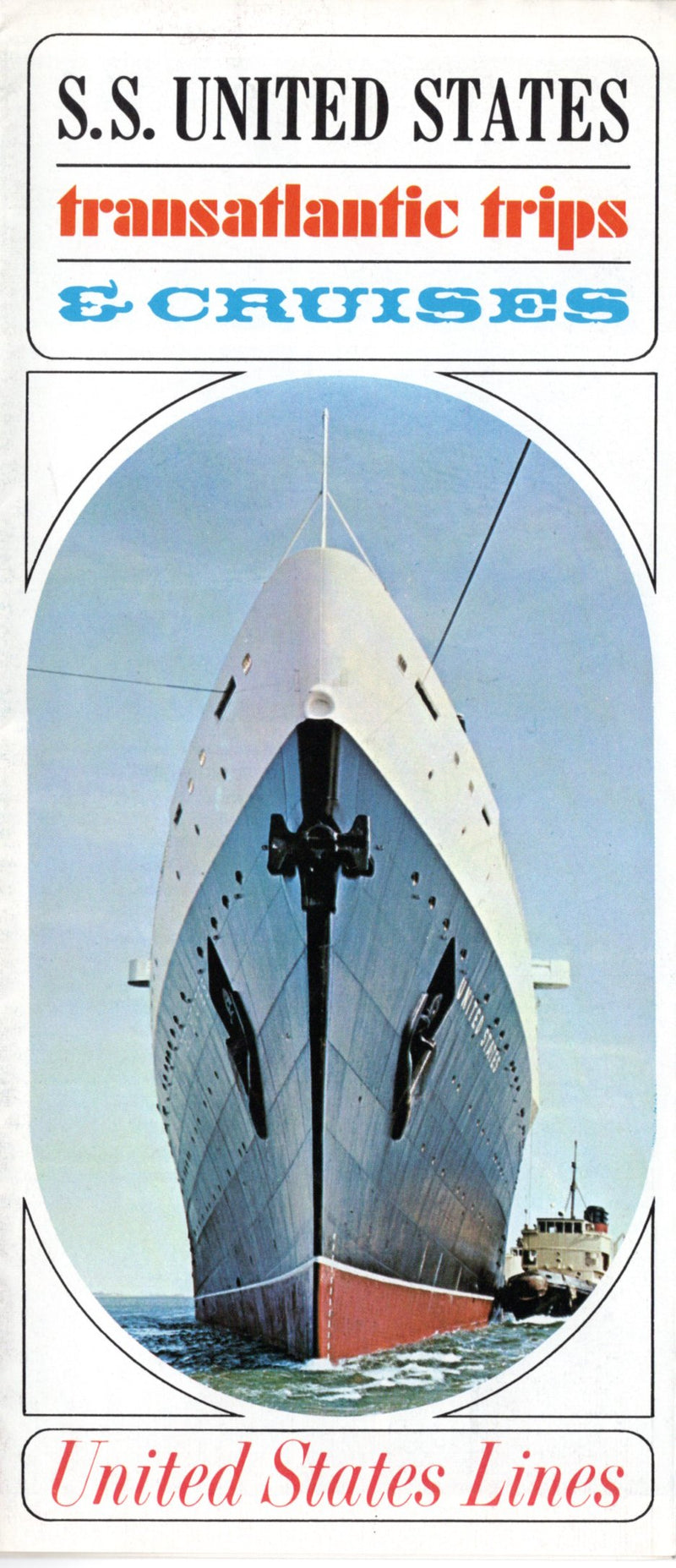 UNITED STATES: 1952 - Fold-out interiors brochure w/ 23 color photos