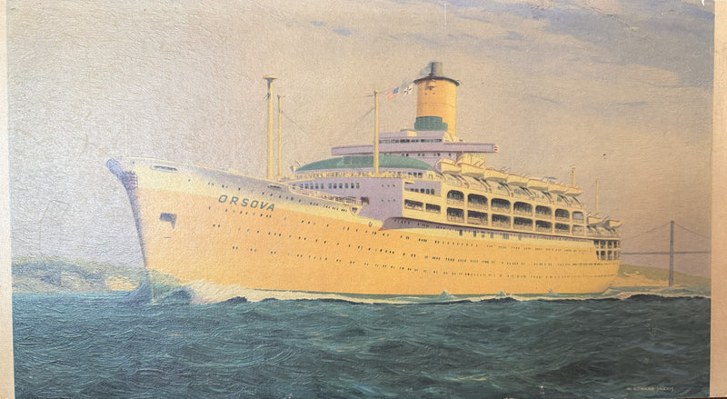 ORSOVA: 1954 - Agency portrait outbound from San Francisco