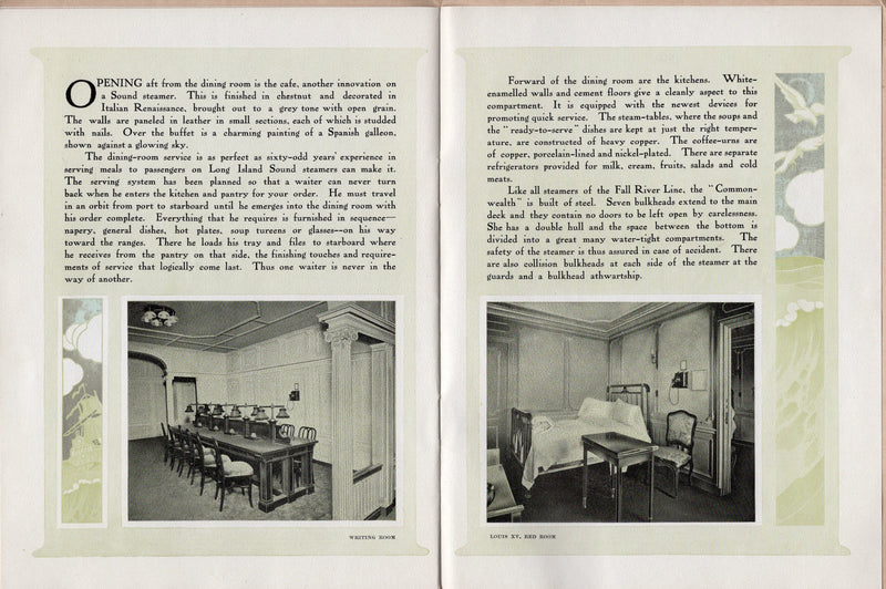 COMMONWEALTH: 1909 - Intro brochure w/ interiors for grand coastal steamer